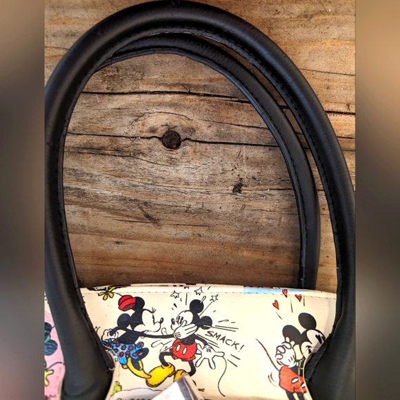 Vintage Disney  Mickey and Minnie comic strip Handbag Purse - Picture 4 of 8